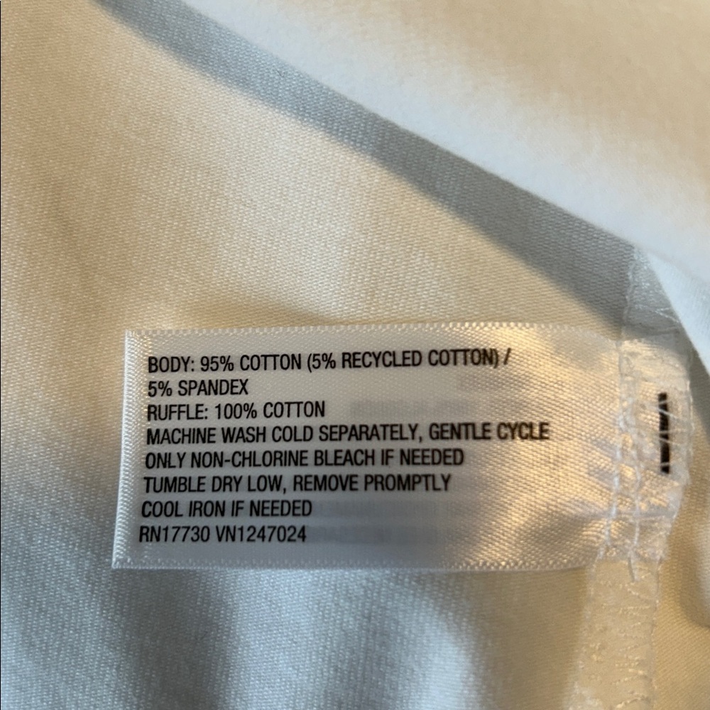 RUFFLES!  A New Day - White Juniors Ruffle Sleeve Tee - Picture 3 of 4